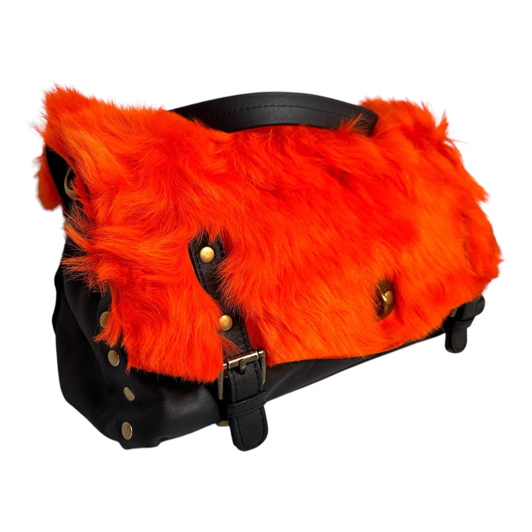 Borsa con pelliccia “Eco Fur Red”