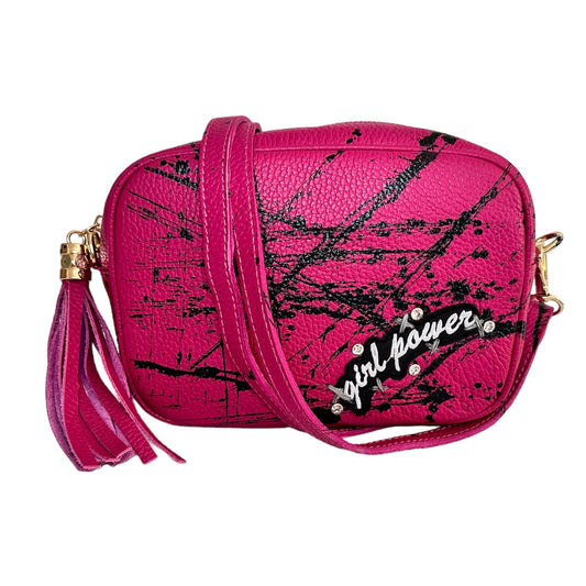 Pochette in vera pelle “Girl power”