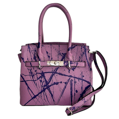 Borsa Vera pelle “Kelly Violet”