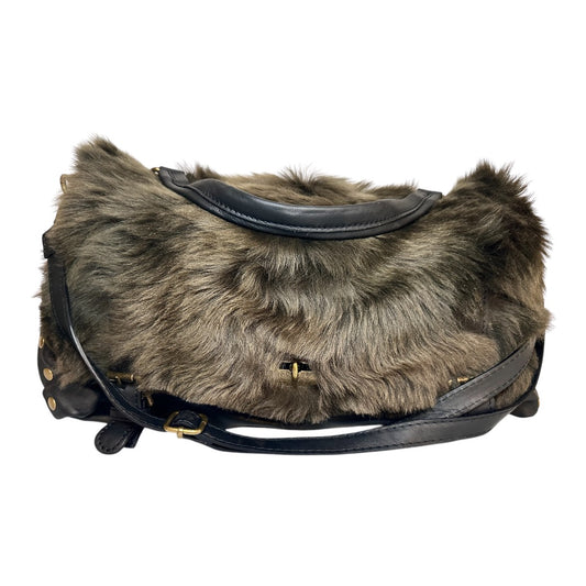 Borsa con pelliccia “Eco Fur Green”